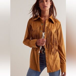 NWT Wrangler x Lainey Wilson Women's Fringe Long Sleeve Snap Western Shirt